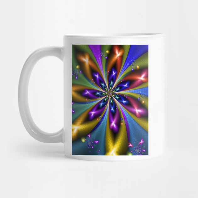 Colourful Starburst Fractal by pinkal